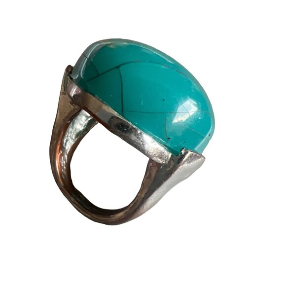 Turquoise Silver Women's Ring - Picture 5 of 5